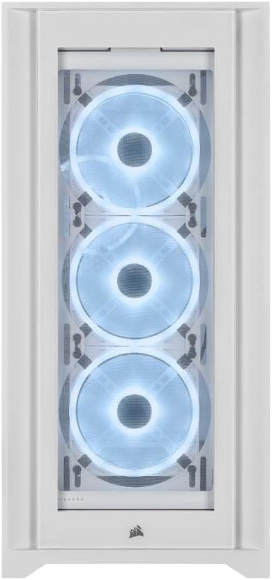 Corsair iCUE 5000X RGB QL-Edition Miditower Gehäuse (Vier CORSAIR QL120 RGB-Lüfter, CORSAIR iCUE Lig