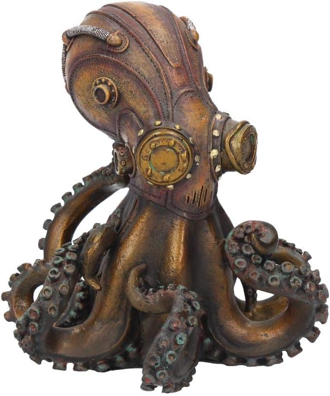Nemesis Now Octo-Steam Figur 15 cm, bronzefarben, Kunstharz, 21 cm