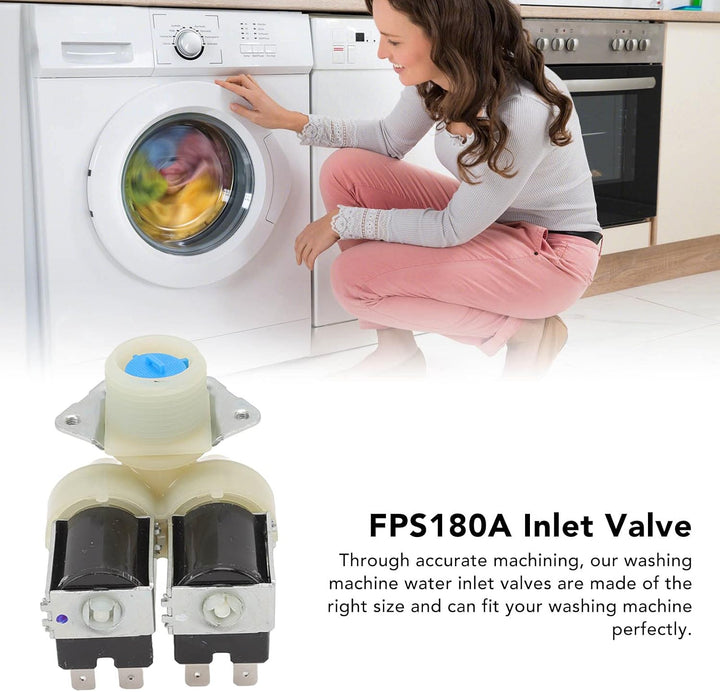 Waschmaschine Wasserventil Trommel Wassereinlass Doppelkopf für Fps180A Zylinder für Magnetventil Wa