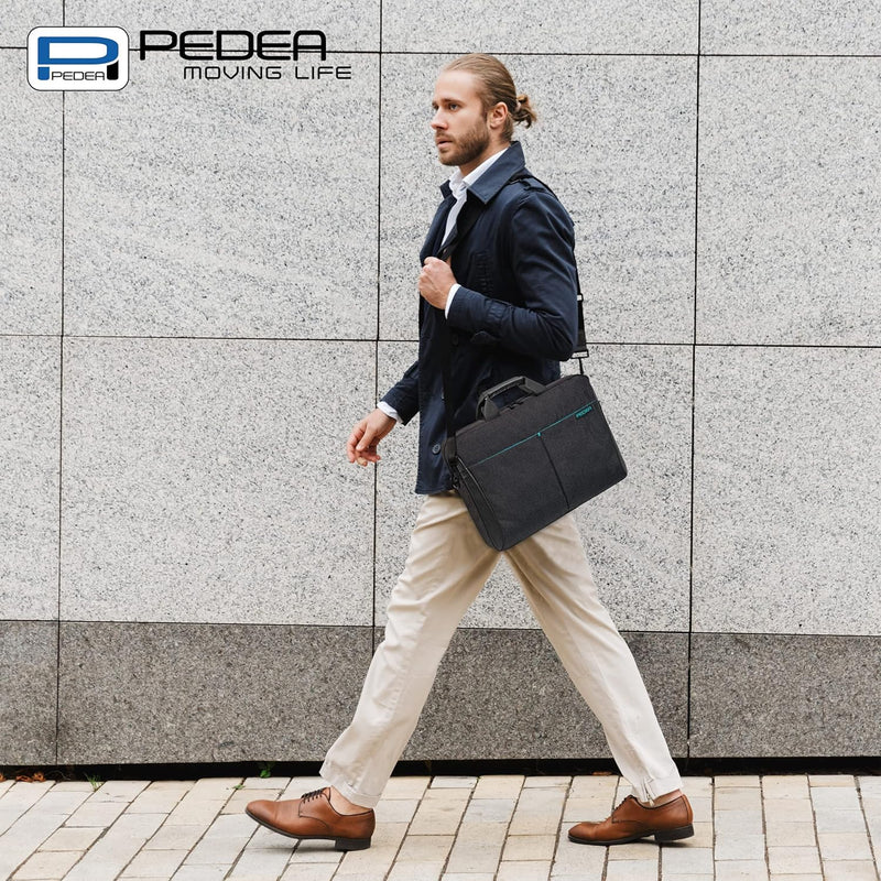 PEDEA Laptoptasche Lifestyle Schwarz 17,3 Zoll mit Notebookschloss, Schwarz 17,3 Zoll mit Notebooksc