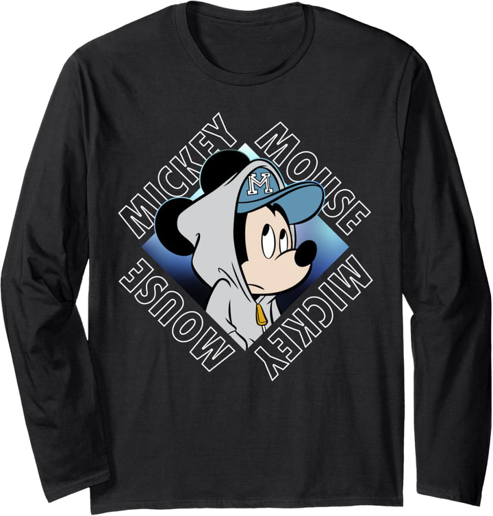 Disney Mickey And Friends Mickey Gradient Box Portrait Langarmshirt