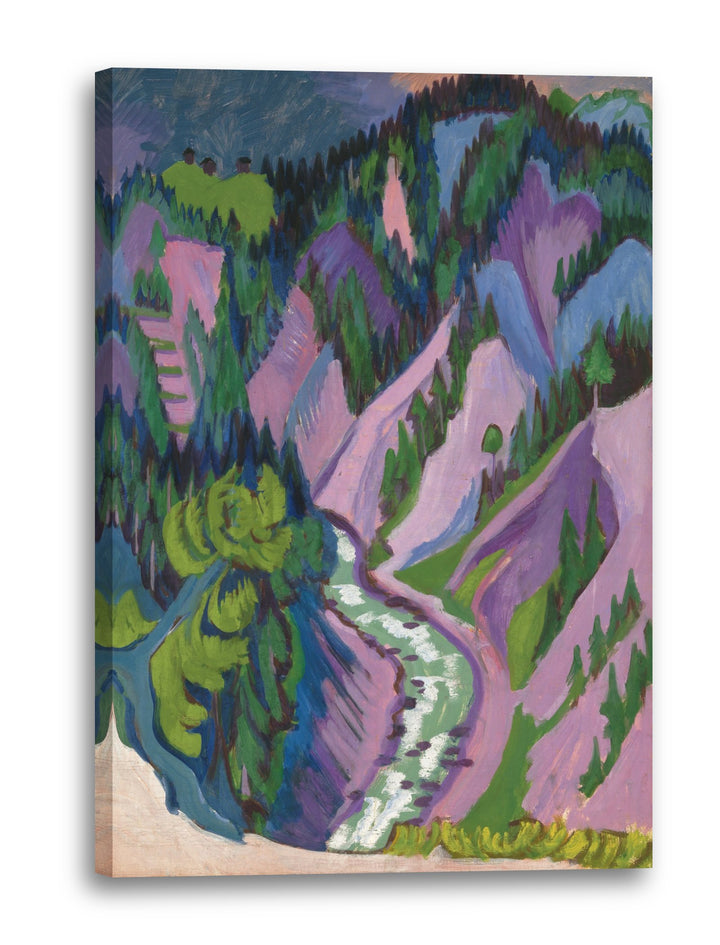 Printed Paintings Leinwand (60x80cm): Ernst Ludwig Kirchner - IM SERTIGTAL 60x80 cm, 60x80 cm