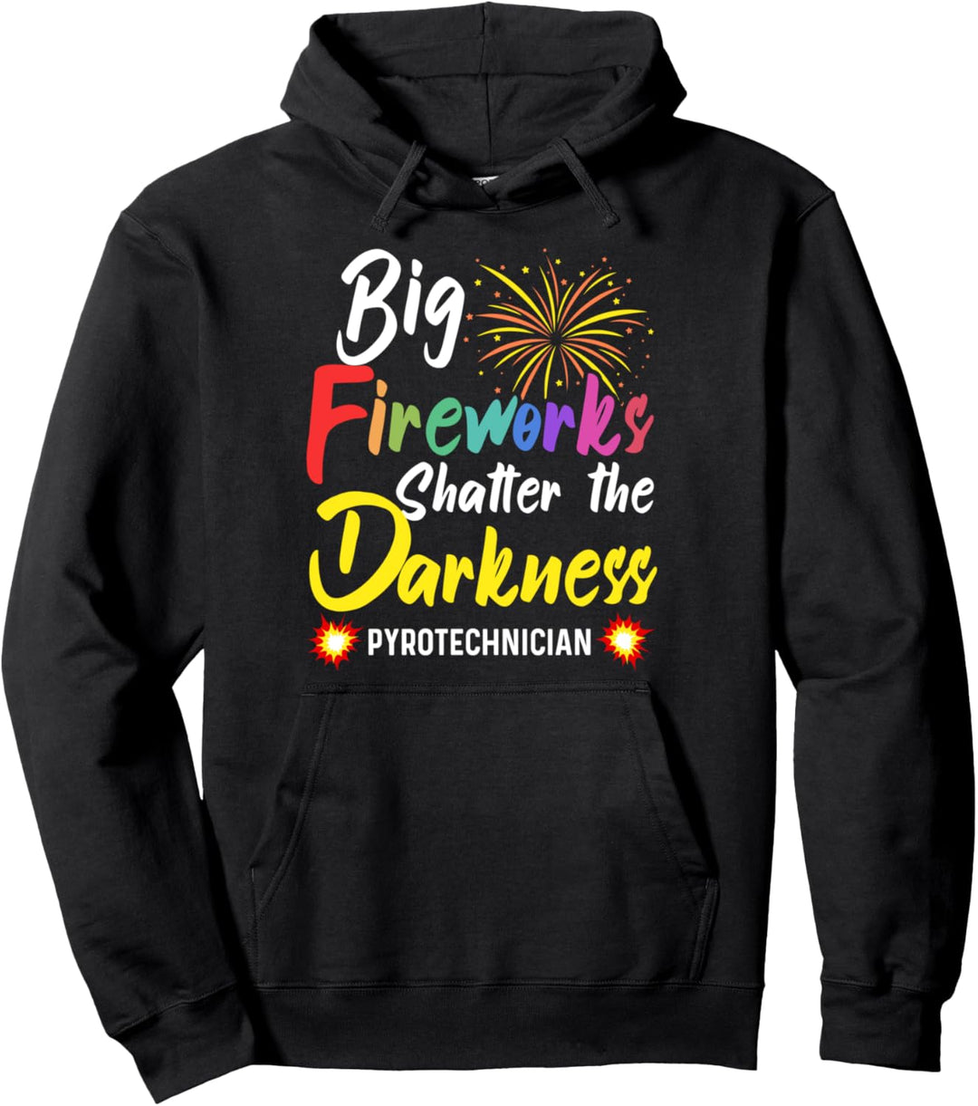 Grosses Feuerwerk zerschmettern Die Dunkelheit Pyrotechnics Feuerwerkskörper Pullover Hoodie