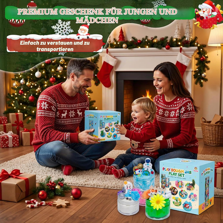 JOY SPOT! 8 Themen Sensorische Knete in dose, ungiftig Knetmasse Set, Kreatives Kinderknete Spielzeu
