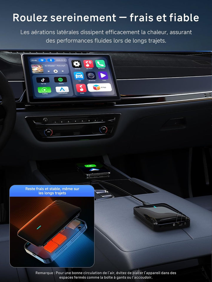AI Box CarPlay/Android Auto Wireless Adapter, 4G+32G, Performance-Upgrade für Autos mit Kabel-CarPla