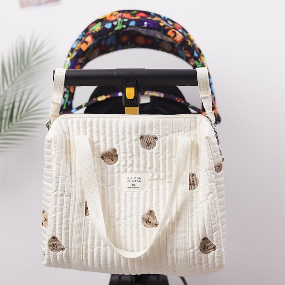 Bestickte Baby Wickeltasche, Universelle tragbare Wickeltaschen für Babys Neugeborene, Elegante Wick