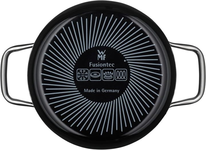 WMF Fusiontec Essential Kochtopf gross, 20 cm, Glasdeckel, Fleischtopf Induktion, 3,7l, High-Tech Ke