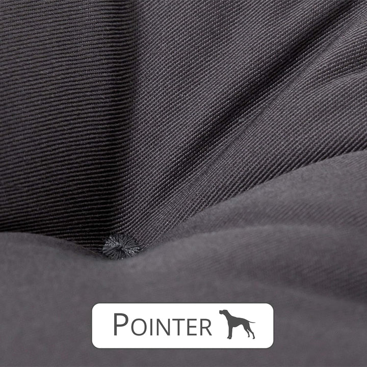 Doctor Bark Pointer | Hundekissen Urban - orthopädisch, waschbar, robust, bequem (XL - 70x60 cm, Gra