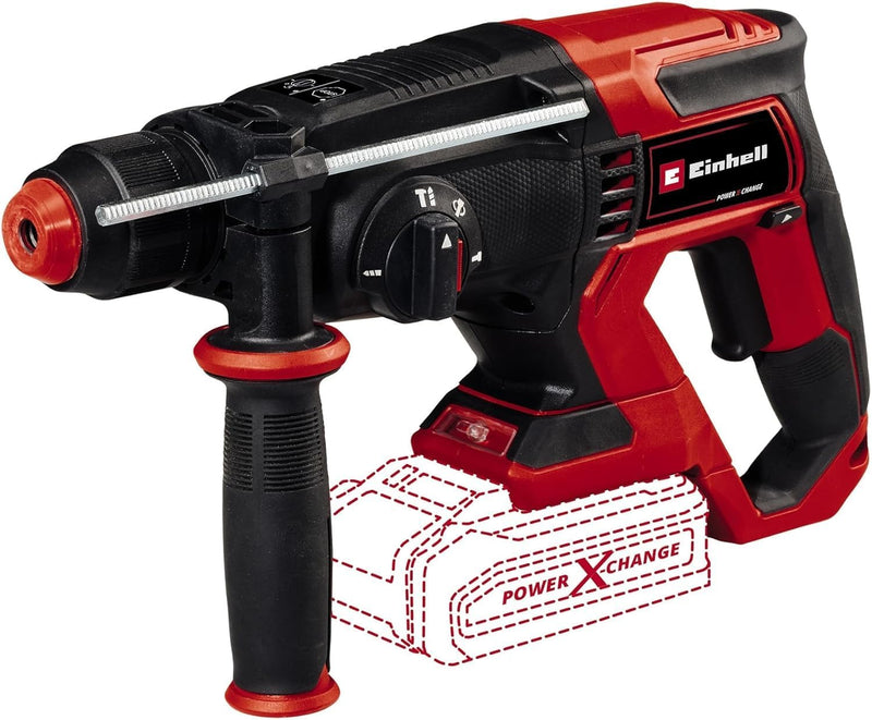 Einhell Akku-Bohrhammer TE-HD 18/20 Li-Solo Power X-Change (18 V, 1.8 J, 20 mm Bohrleistung in Beton