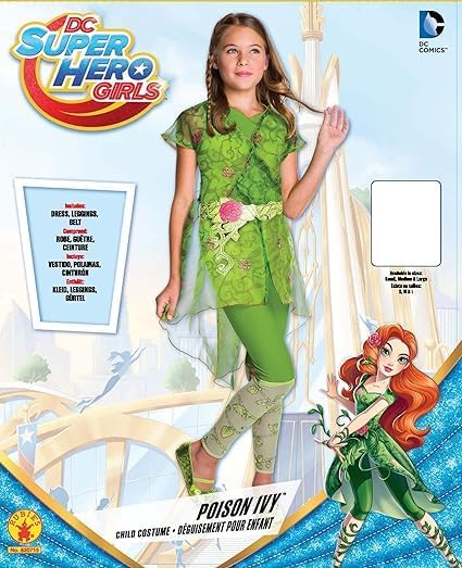 Rubie's 3620715 - DC Super Hero Girls Poison Ivy Deluxe Kinderkostüm, L