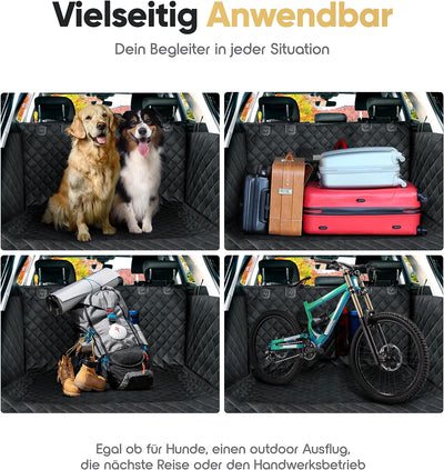 HELDENWERK Kofferraumschutz Hund gesteppt mit Seiten- und Ladekantenschutz I Hundedecke Auto Kofferr