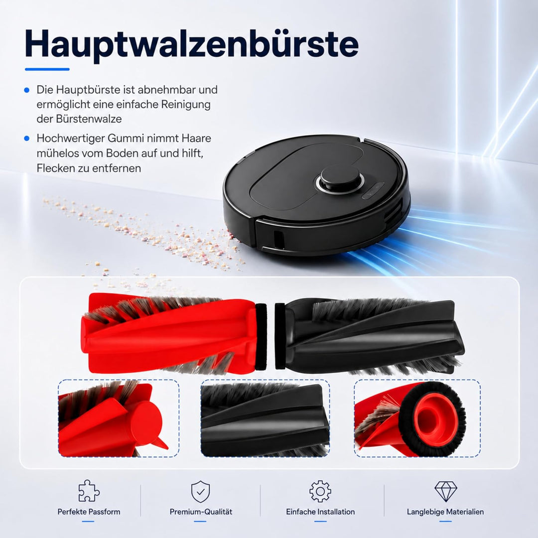 24 Stück Zubehörset,Kompatibel mit Roboter Qrevo S5V/Qrevo Curv/Qrevo Curv S5X/Qrevo Edge S5A Robote