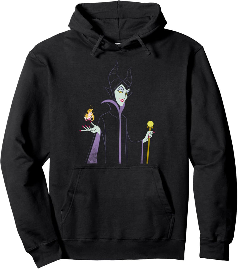 Disney Sleeping Beauty Maleficent Minimal Outline Portrait Pullover Hoodie