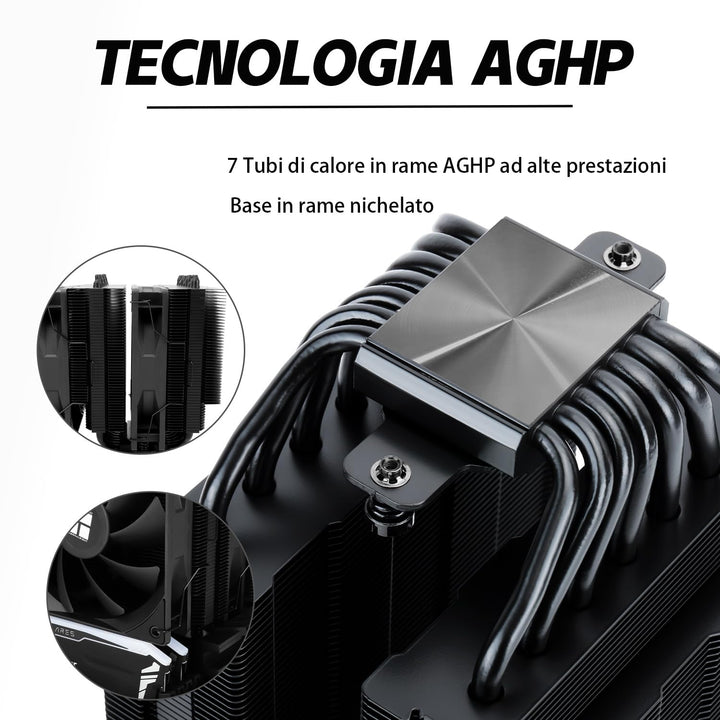 TR Phantom Spirit 120 SE Black CPU, CPU-Kühler mit 7 Heatpipes, zwei 120 mm PWM Lüfter, AGHP 4.0, fü
