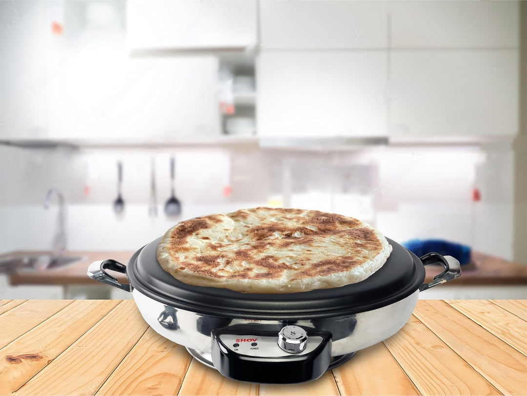 SHOV Fladenbäcker 50 cm – Profi Crepe & Yufka Grill | 2300W | Edelstahl | Antihaft | Temperaturregel