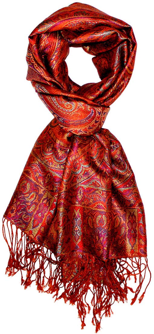 Lorenzo Cana Herrenschal Schaltuch jacquard gewebt 100% Seide 70 x 190 cm Paisley Muster Seidenschal