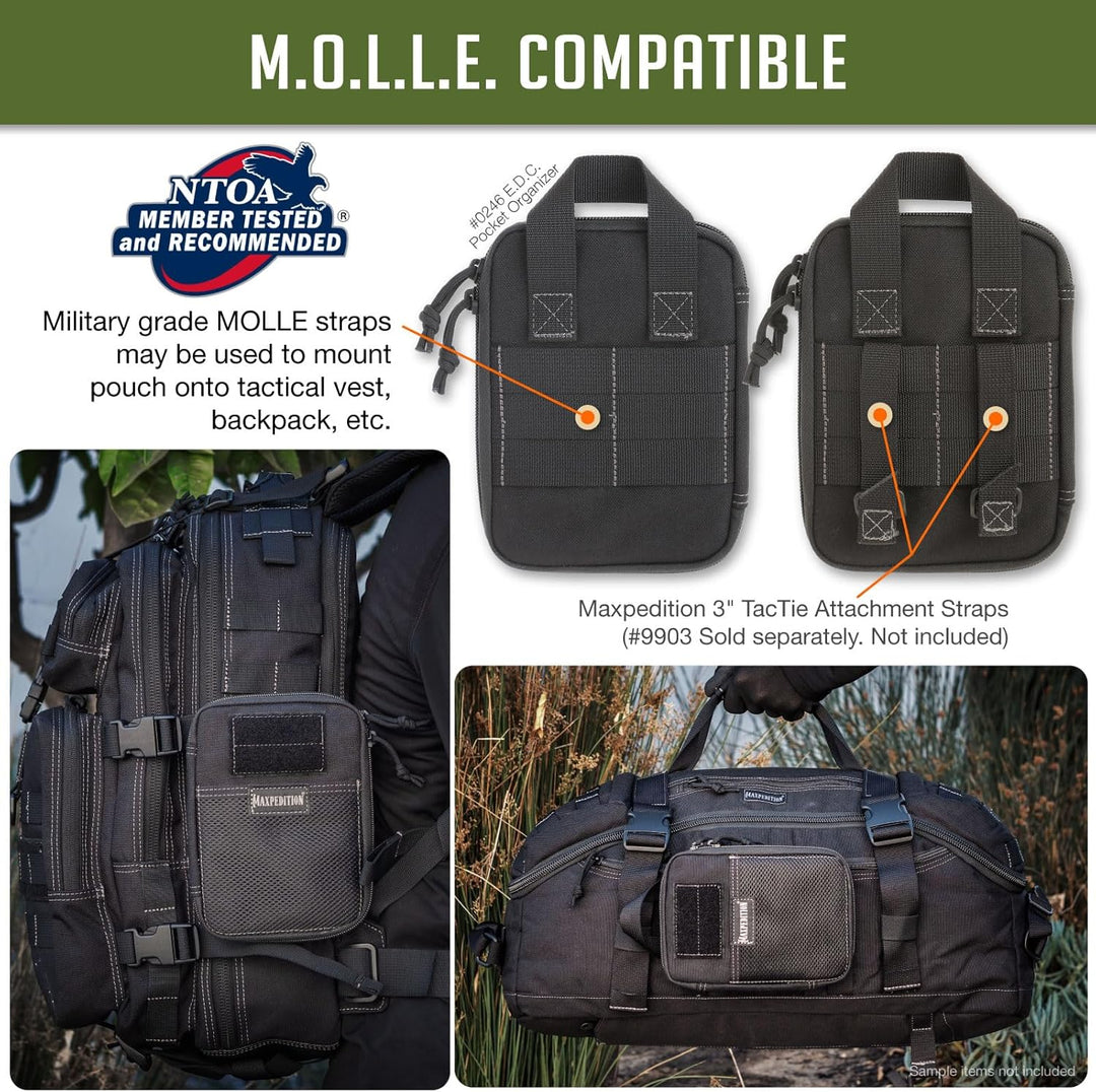 Maxpedition E.d.c. Pocket Organizer Tasche Standard-Grösse Schwarz, Standard-Grösse Schwarz
