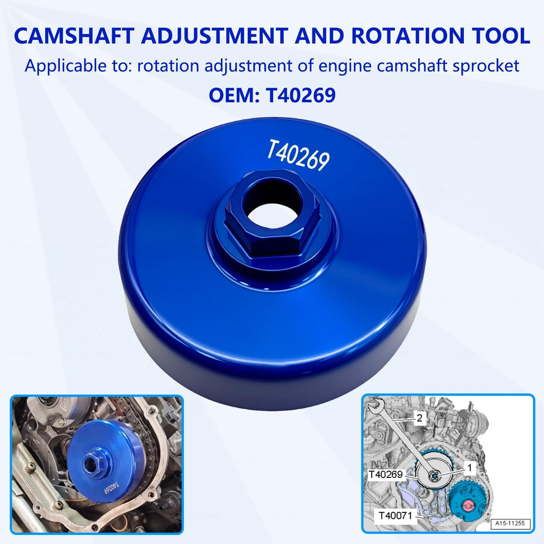 ZKTOOL Motor-Nockenwellen-Arretierwerkzeug-Set, kompatibel mit VW Audi 4.0 FSI, TFSI, A6 A8 S6 Bentl