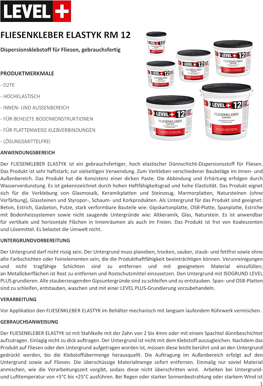 25 kg Fertig Fliesenkleber Steinkleber Flexmörtel Weiss Innen Aussen Dispersions-Kleber RM12