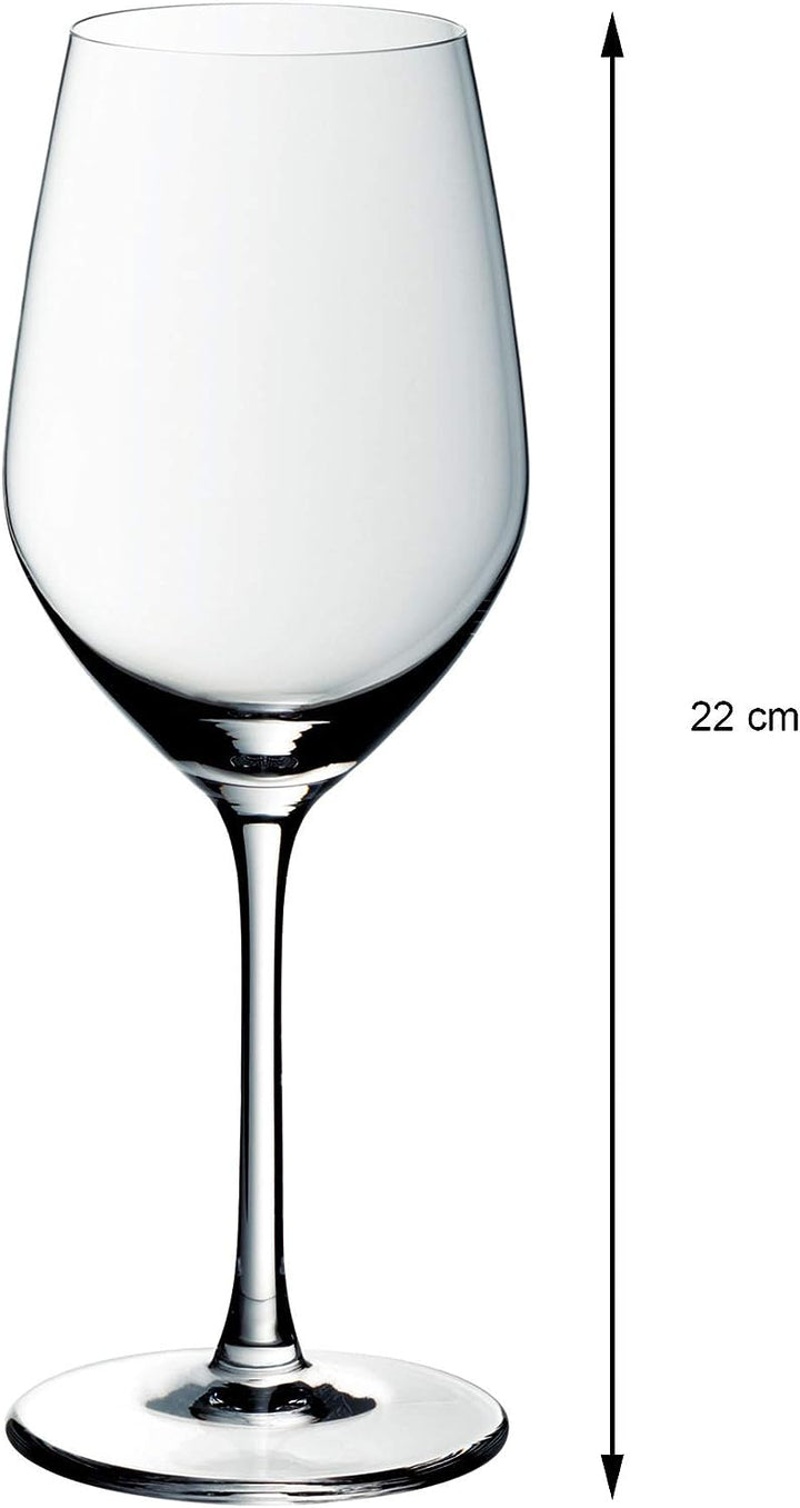 WMF Easy Plus Weingläser Weisswein 6er Set, Weinglas 390 ml, Kristallglas, spülmaschinenfest, transp