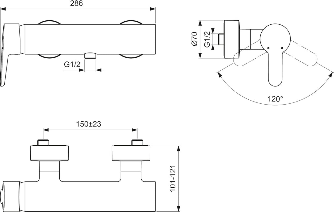 Ideal Standard B9924AA Connect Blue Brausearmatur