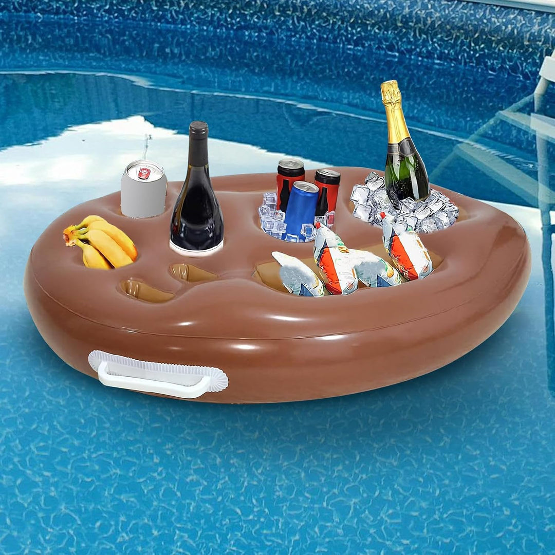 Pool Getränkehalter, 9 Löcher Aufblasbarer Getränkehalter, Pool Schwimmender Getränkehalter Mit Pump