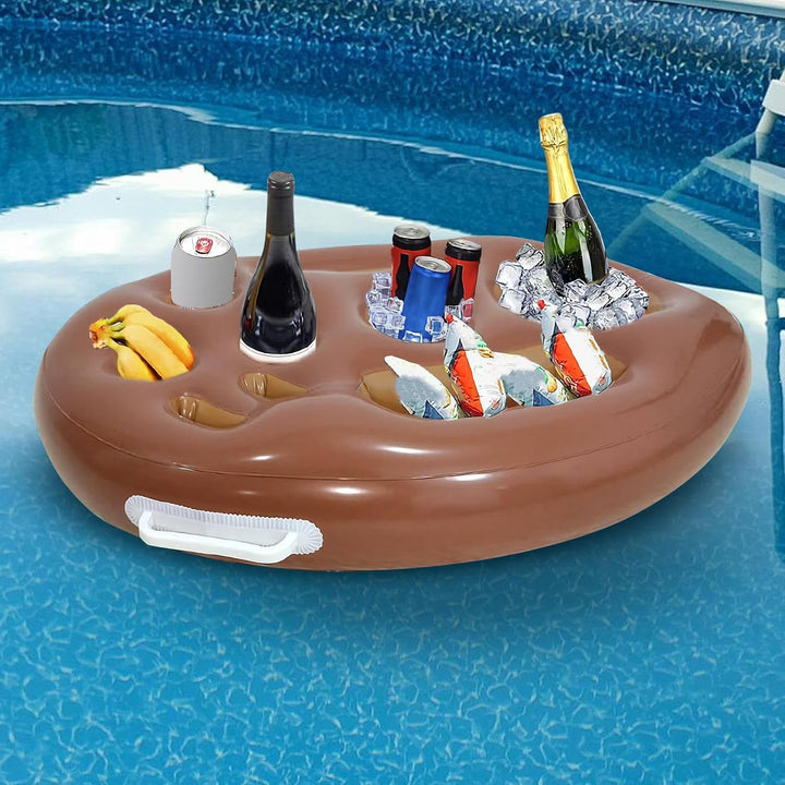 Pool Getränkehalter, 9 Löcher Aufblasbarer Getränkehalter, Pool Schwimmender Getränkehalter Mit Pump