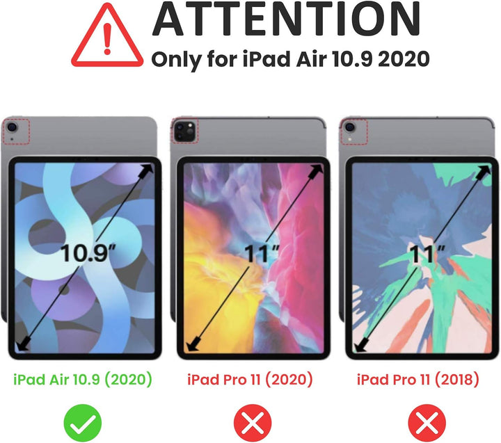 Lanhiem für iPad Air 10.9 2020 Hülle (4.Generation), 360 Grad wasserdichte Case Robuste Ganzkörper R