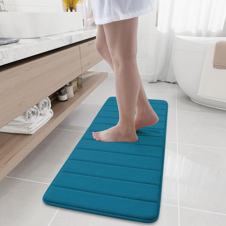 Homaxy Memory Foam Badezimmer Badteppich Saugfähige Rutschfester Badvorleger Waschbar Badematte - 43