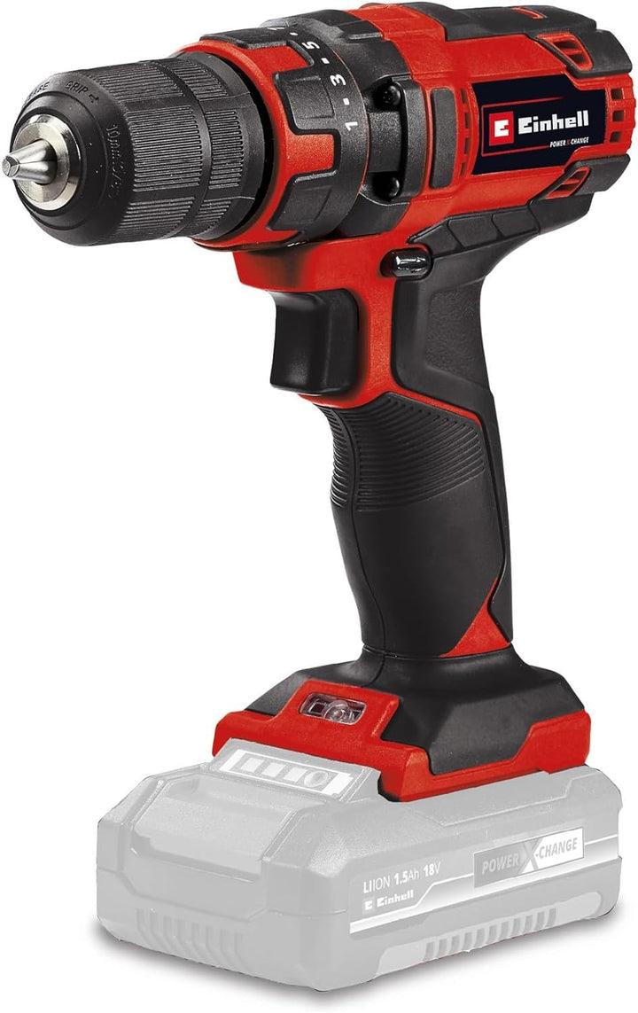Einhell Akkuschrauber TC-CD 18/35 Li-Solo Power X-Change (Li-Ion, Rot, 18 V, 550 min.-1, 35Nm/ohne A