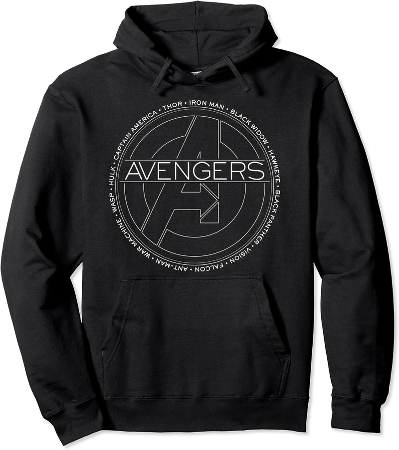 Marvel Avengers Heroes Circle Text Pullover Hoodie