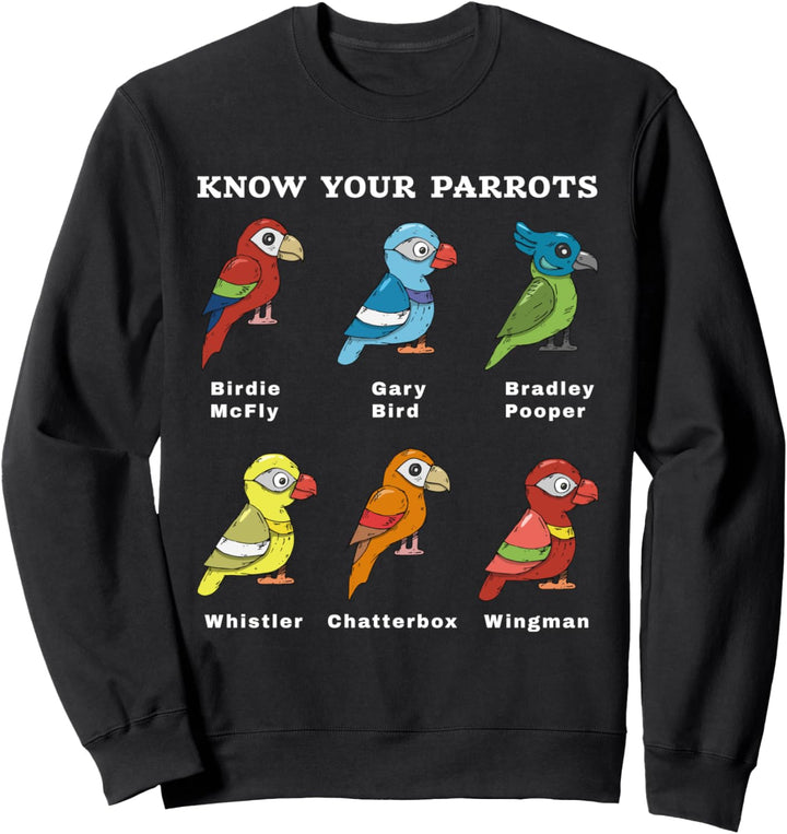 Kennen Sie Ihre Papageien Lustige Namen Sittich Funny Parrot Sweatshirt