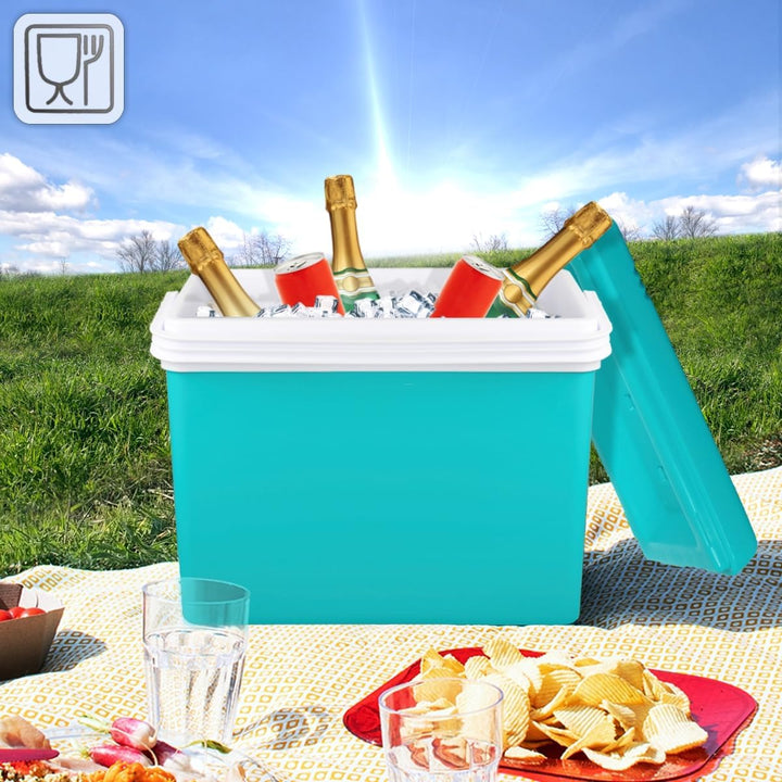 Kühlbox Isolierbox Kühltasche Camping Thermobox Isoliertasche Grau Kühlbox 35L TÜRKIS, Kühlbox 35L T