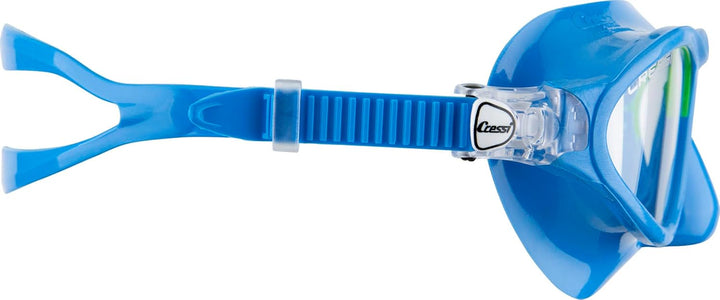 Cressi Moon Kid Premium Junior Maske Mask Blau/Lime, Mask Blau/Lime