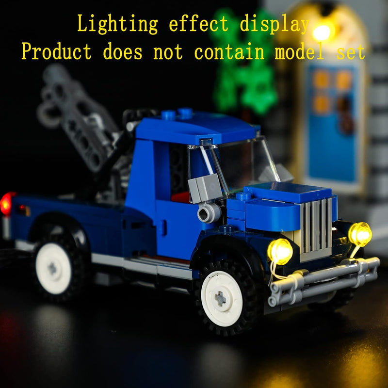 GEAMENT LED Licht-Set (Fernbedienung) Kompatibel mit Lego Eckgarage - Beleuchtungsset für Creator 10