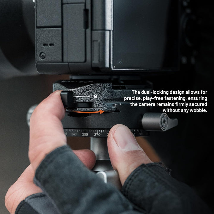 PGYTECH Arca-Swiss V2 Schnellwechselplatte &amp; Klemme, mit 1/4"- bis 3/8"-Schraubgewinde für Sony/Niko