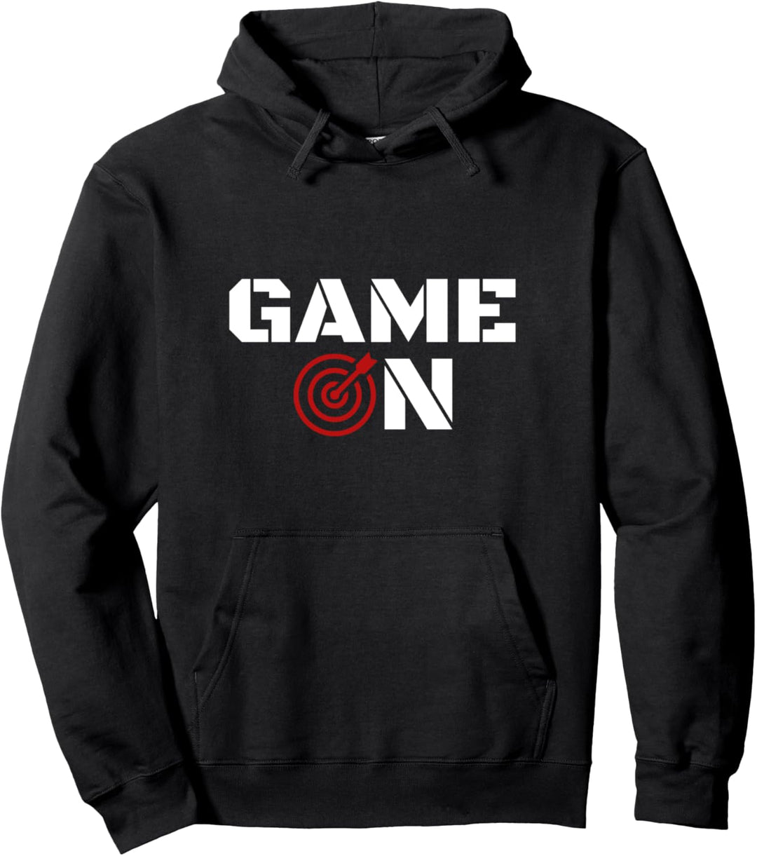Darts Spruch Game On für alle Dartspieler und Darts Fans Pullover Hoodie