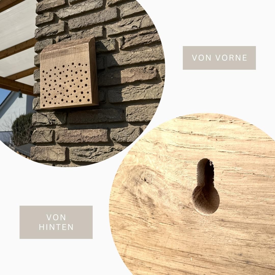 Wildbienenhotel Nistblock – Baumkante, Nisthilfe, Insektenhotel