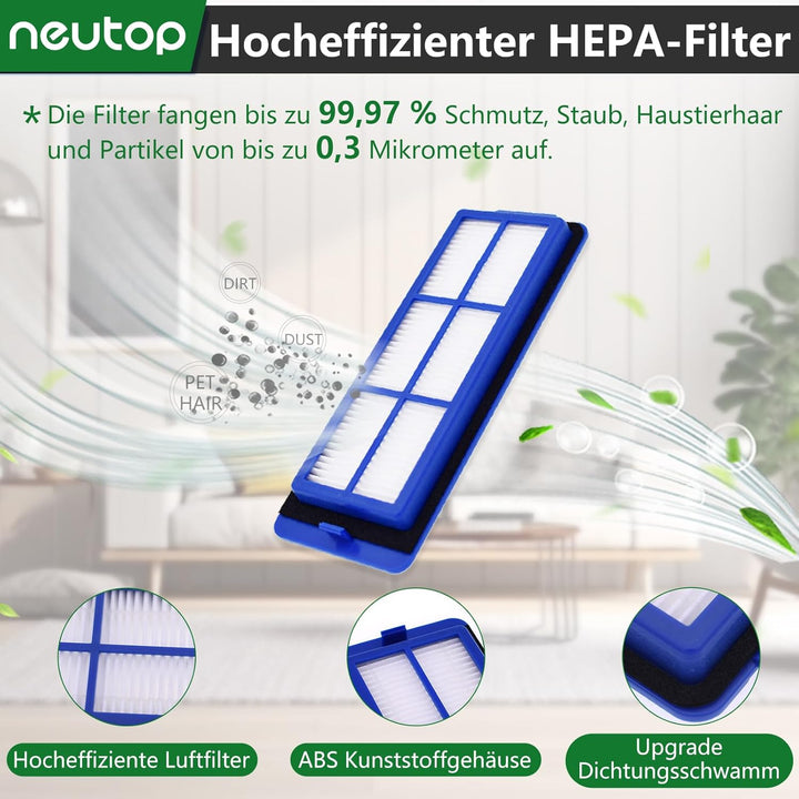 Neutop Ersatzteile kompatibel mit Eufy Robovac 11S Max, 15C Max, G10, G20, G30, G30 Edge/Hybrid, Zub