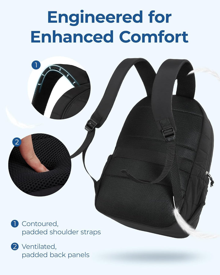 bagsmart Laptop Rucksack für Frauen, Reiserucksack Schulrucksack Teenager Gesteppter Tagesrucksack,