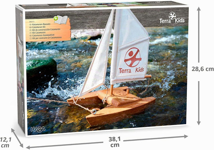 HABA 306315 - Terra Kids Katamaran-Bausatz, Bastel- und Hobbyset