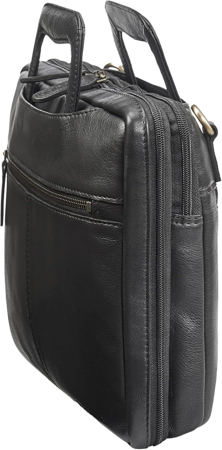 STILORD Connell Laptoptasche 13 Zoll Leder Aktentasche Schmal Arbeitstasche Herren Vintage Laptop-Hü