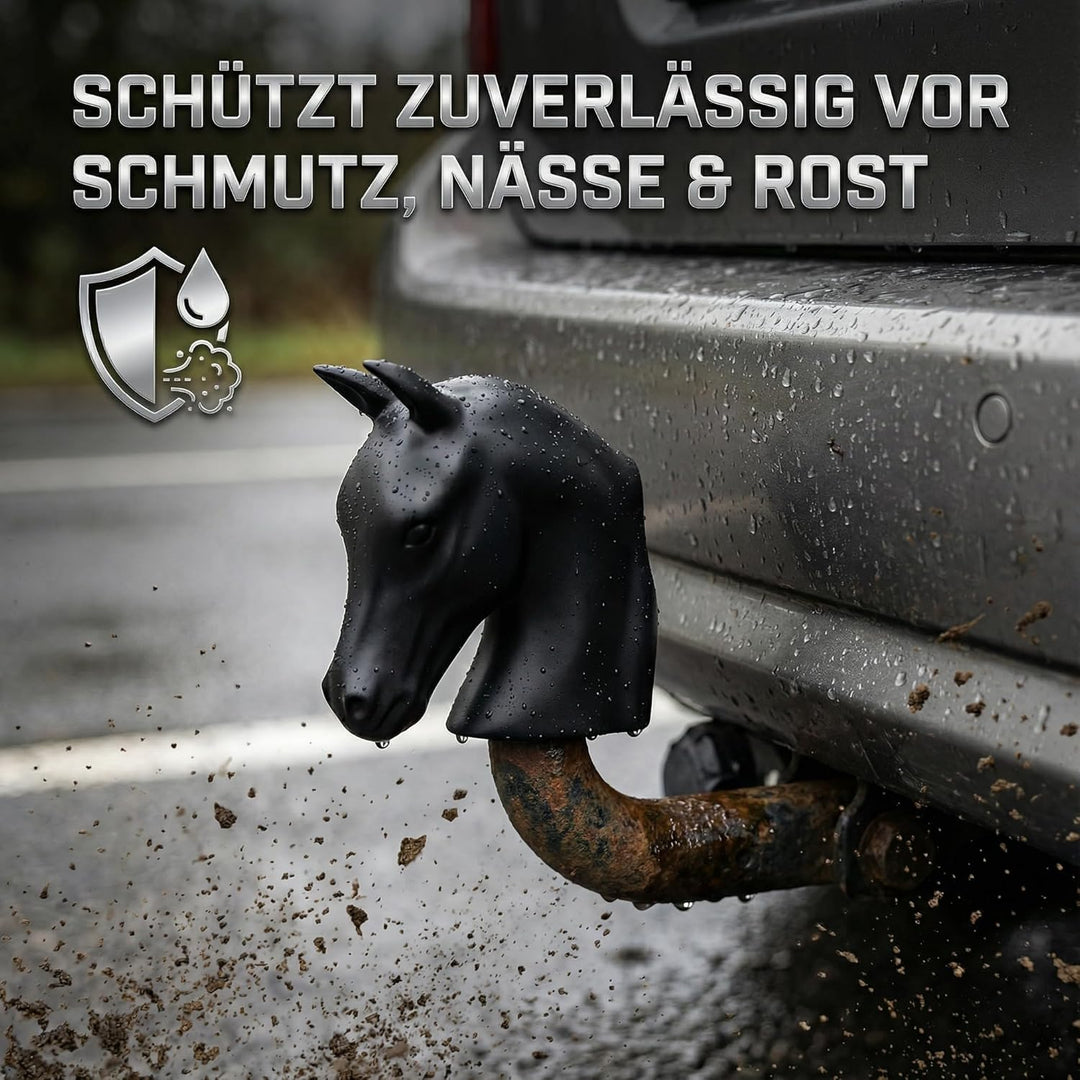 R-Satz Shop Kugelschutzkappe für Anhängerkupplung - Pferd - Abdeckkappe für Kupplungen - AHK Kappe L