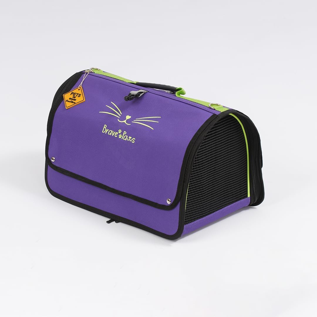 BRAVE PAWS Perdeli Flybag Transporttasche für Katzen und Hunde – Reissfestes Netz, Flugtauglich, Was