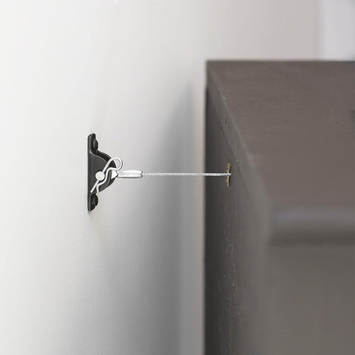 Hangman Kippschutz-Set gegen das Herunterfallen von Möbeln, aus Stahl (TK-400-2) 2 Pack, 2 Pack