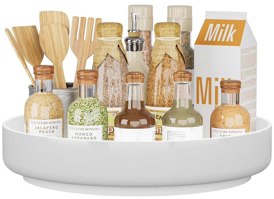 EKNITEY Lazy Susan Drehteller 33 cm küchen drehteller Organizer Organizer drehbar kühlschrank küche
