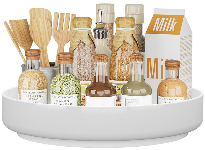 EKNITEY Lazy Susan Drehteller 33 cm küchen drehteller Organizer Organizer drehbar kühlschrank küche