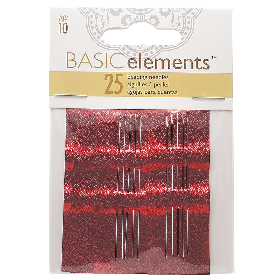 The Beadsmith Basic Elements Perlennadeln, Grösse 10, Packung mit 25 Stück, zum Weben von Webperlen,