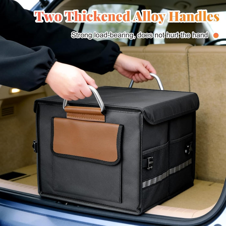 Kofferraumtasche Kofferraum Organizer mit Deckel, Autobox Auto Tasche Wasserdicht Zusammenklappbarer