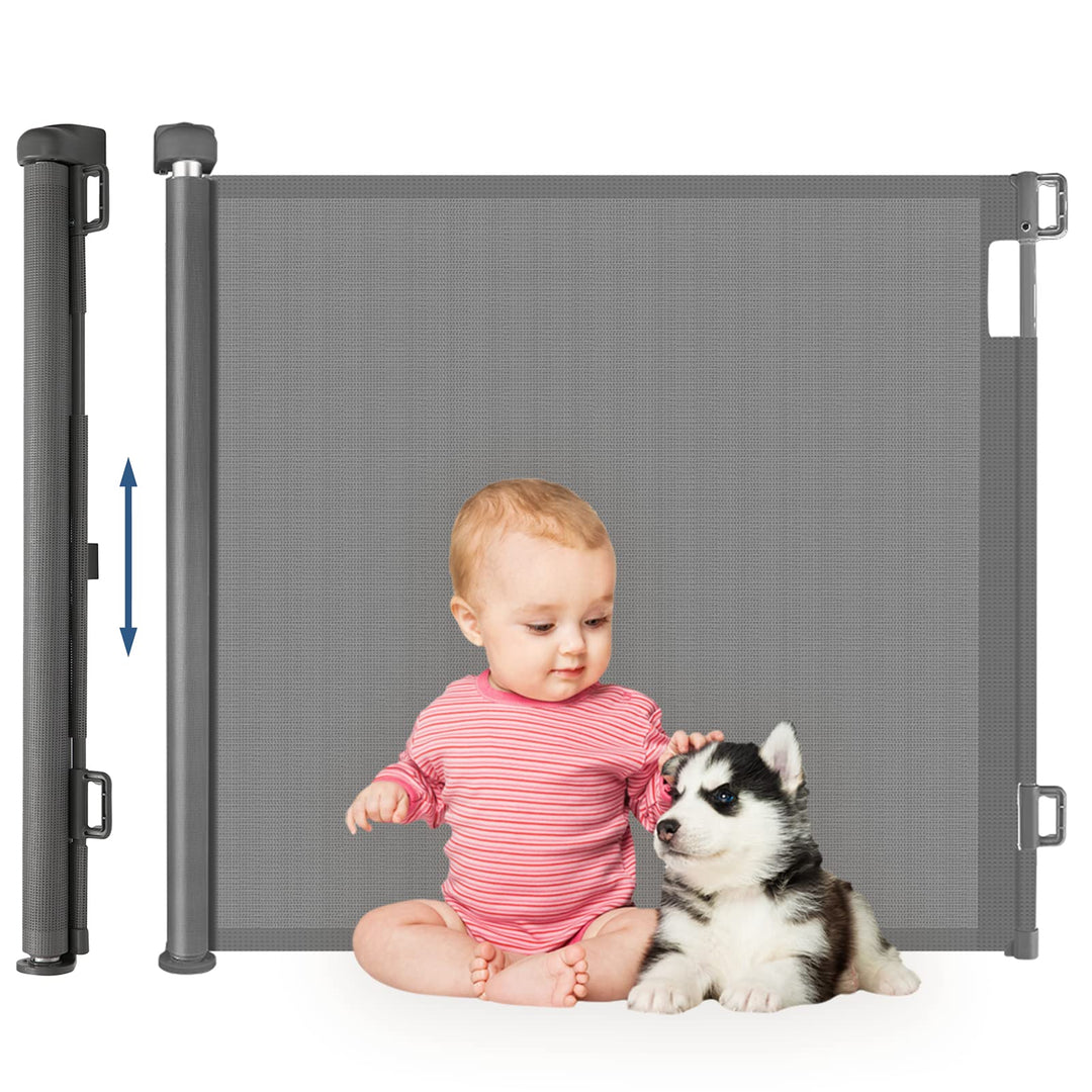 HollyHOME Treppenschutzgitter Ausziehbar 0-180cm, Extra Breit Babygitter, Einhandbedienung, Türschut